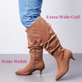 thumbnail image 4 of LOVE STEETLY Women's Extra Wide Calf Knee‑High Slouchy Boots, True Wide Width Kitten Heel Plus Size Comfort Boot., 4 of 7