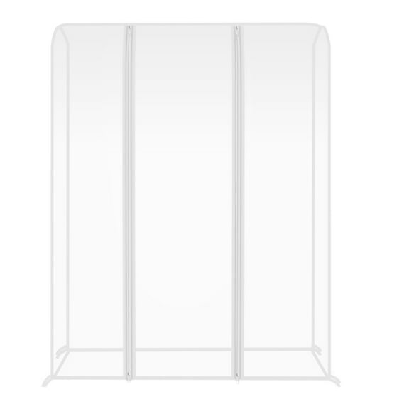 Raindrops White Plastic Garment Rack Cover for Clothes and Modern Home Storage Organization
