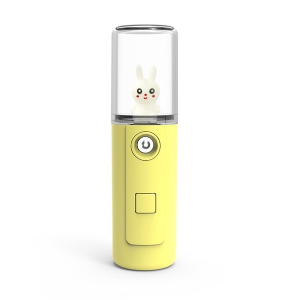 Portífago adorable Pulsador Mistola 30ml Mini humidificador Camping Personal Atomizador Botón Operación Nebulizador Belleza Suministros Tipo 1 Amarillo Advancent HA012536-04B