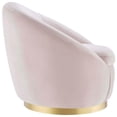 thumbnail image 4 of Modway Buttercup Modern Performance Velvet Swivel Chair in Gold/Pink, 4 of 7