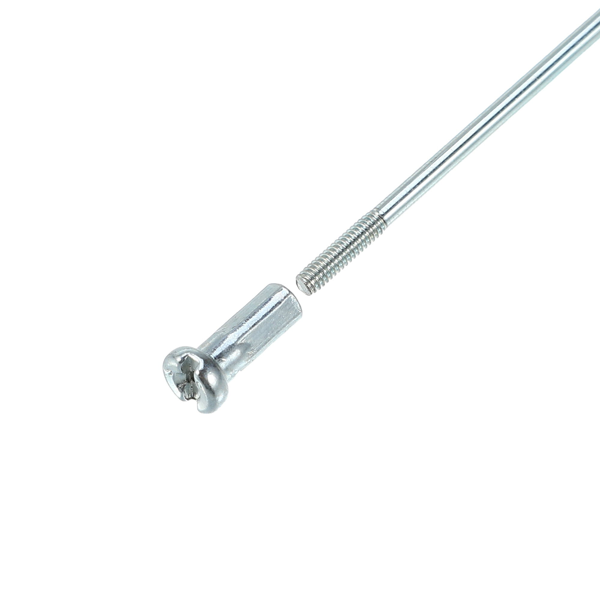 Unique Bargains 36Pcs 14G J Bend 2mm Bicycle Spokes with Nipples Steel Silver 10.47"