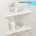thumbnail image 6 of 10 Inch Golden Corner Wall Shelf Set of 2, Floating Corner Shelves for Wall, 304 Stainless Steel Shower Storage Shelves for Bathroom,No Drilling, 6 of 17