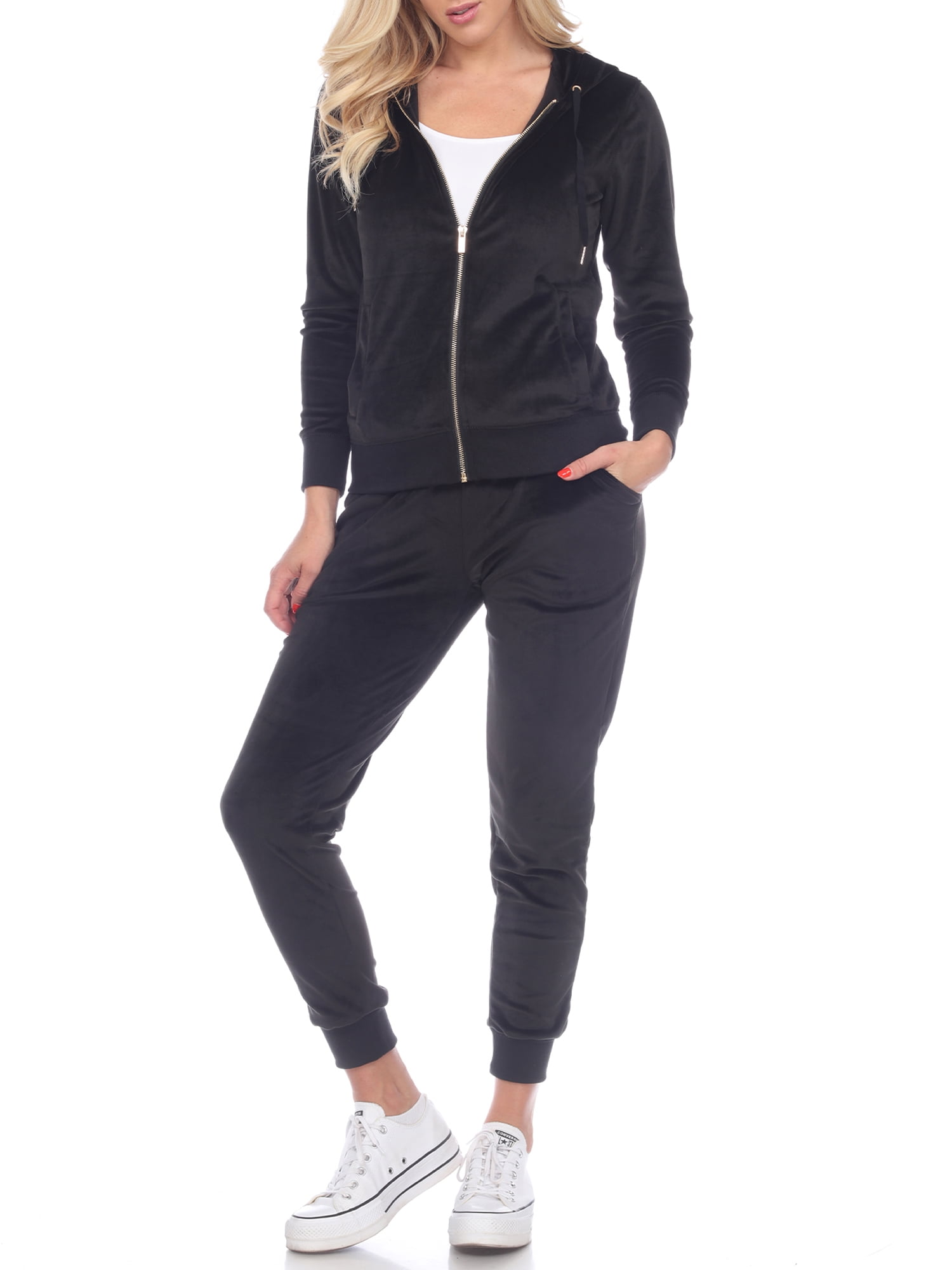 white mark velour tracksuit plus size