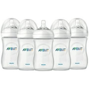 Philips Avent Natural Clear Baby Bottles 9 Ounce, 5 Pack
