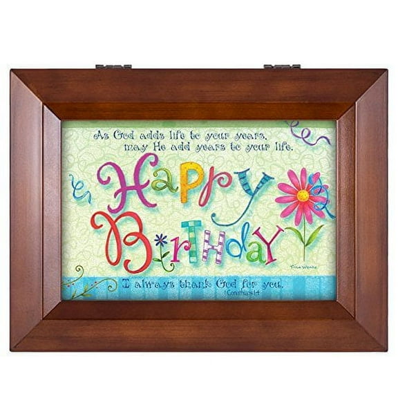 Happy Birthday I Thank God for You Wood Finish Music Boxâ€”You Are My Sunshine