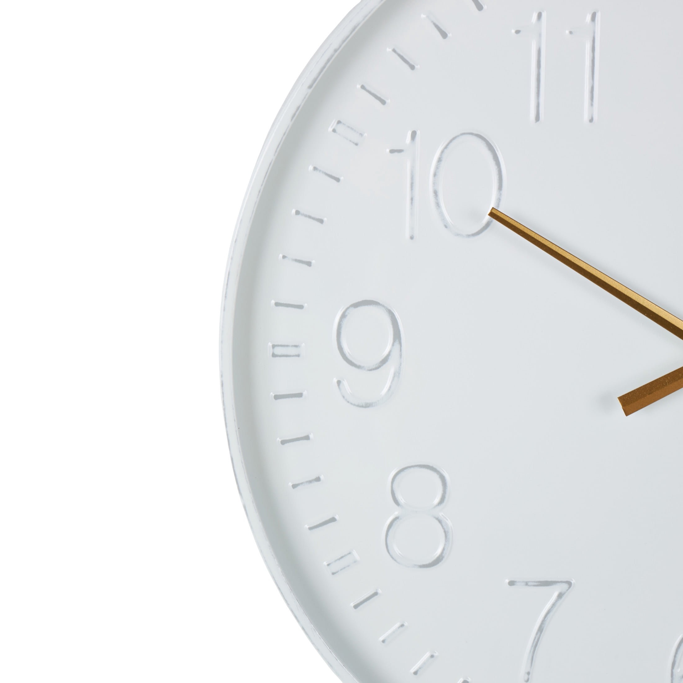 DecMode 24" White Metal Round Wall Clock
