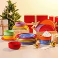 thumbnail image 4 of Malacasa 18 Pcs Dinnerware Sets for 6, Plates and Bowls Set, Stoneware Tableware Dishwasher Microwave Safe, Multicolor, 4 of 10