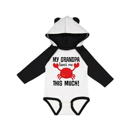 

Inktastic My Grandpa Loves Me Crab Gift Baby Boy or Baby Girl Long Sleeve Bodysuit