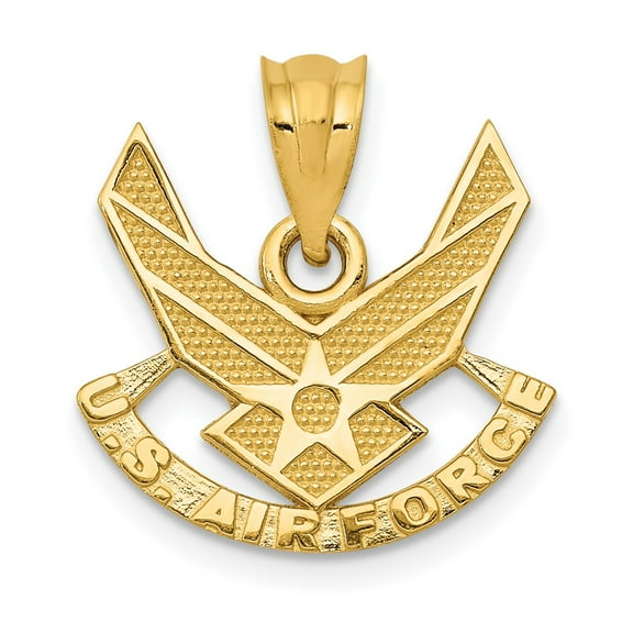 10k Yellow Gold U.S. Air Force Winged Pendant