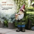 thumbnail image 6 of Alpine Corporation 12" Gnome Holding a Mushroom Garden Statue, 6 of 12