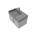 thumbnail image 3 of Amazon 30" Gray Wood Floating Vanity with Gray Top and Chrome Trim, 3 of 10