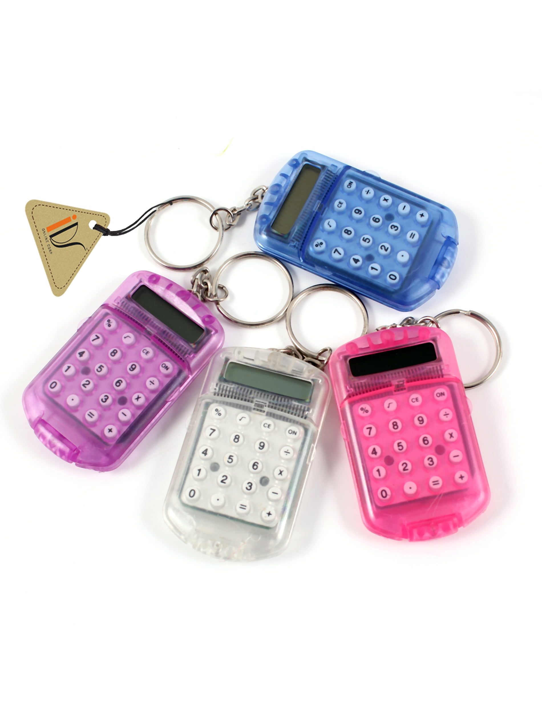 Pocket Plastic 8 Digits LCD Display Mini Calculator with Keyring