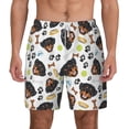 thumbnail image 3 of Uemuo Rottweiler Pattern Mens Swim Trunks Quick Dry Board Shorts with Mesh Lining, Stretch Beach Shorts Quick Dry No-Chafing Board Shorts-XX-Large, 3 of 9