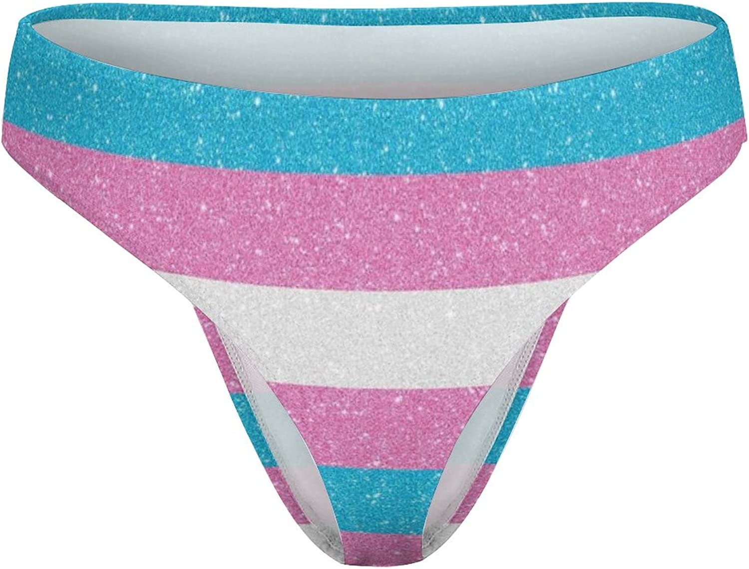  Transgender Pride Flag Women's Sexy Thong Comfy G-String  Panties Trendy T-Back Underwear S : Sports & Outdoors