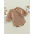thumbnail image 3 of Bagilaanoe Newborn Baby Girl Boy Knitting Romper Sweatshirt Long Sleeve Bodysuit Sweater 6M 9M 12M 18M Infant Casual Ribbed Tops, 3 of 7