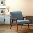 thumbnail image 5 of OSP Home Furnishings Davis Chair in Klein Sea fabric with medium Espresso frame., 5 of 5