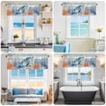 thumbnail image 6 of Kitchen Valances for Window, Starfish Sea Turtle Retro Plank Light Filtering Rod Pocket Valance Curtain, Red Blue Coral Summer Ocean Short Curtains Window Topper for Bedroom Living Room 42x12in, 6 of 9