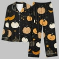 thumbnail image 2 of Funicet Pyjamas pour Femmes, Ensembles de Pyjama pour Femmes, Pantalons Longs Imprimés Halloween à Manches Longues Col Rabattu, Ensemble de Pyjama pour Femmes, Hauts à Manches Longues pour Femmes, 2 of 5