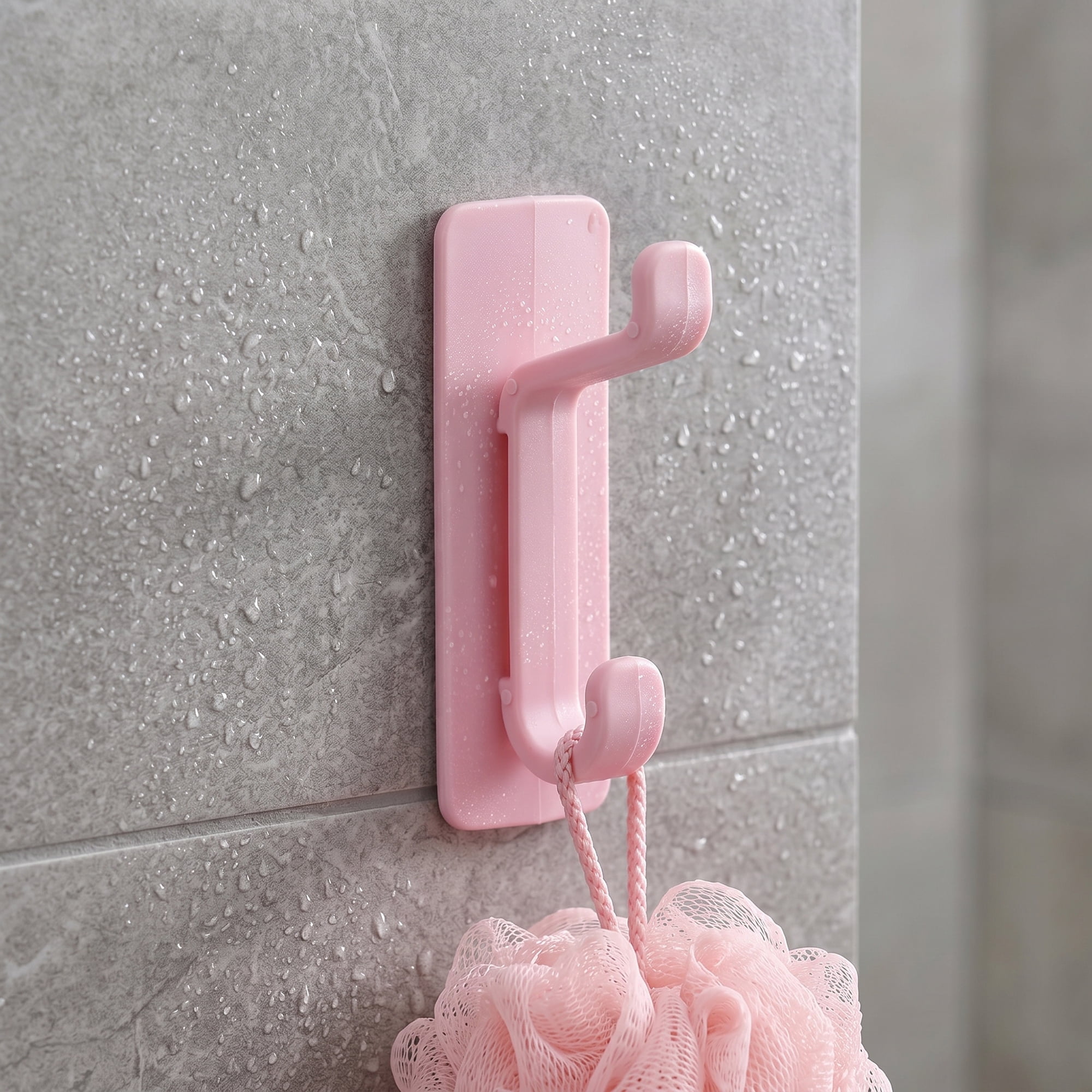 Unique Bargains 8Pcs Utility Hooks ABS Durable Wall Hooks Pink