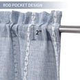 thumbnail image 4 of Haperlare Farmhouse Kitchen Curtains Blackout Short Cafe Curtains for Bathroom Living Room, Blue, 26"W x 24"L 2 Panels, 4 of 8