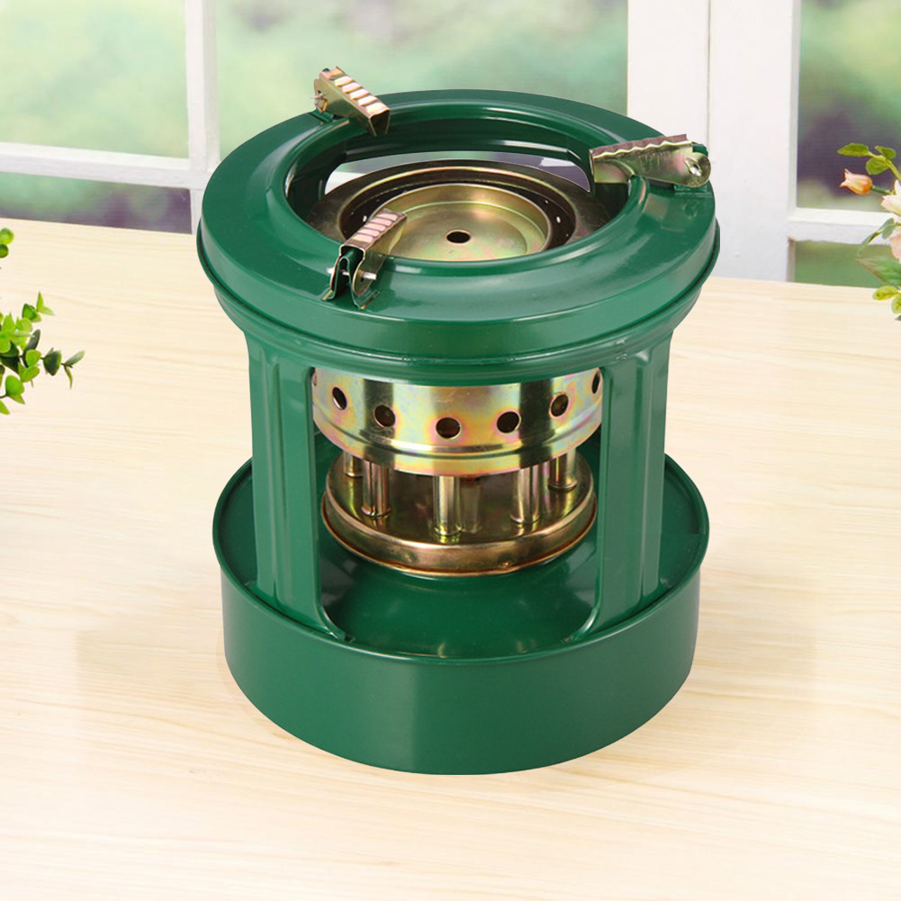 Yucurem Camping Stoves Heaters Iron Outdoor 8 Wicks Kerosene Cooking Stove for Picnic Camping Kitchen Utensils (Green)