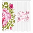 thumbnail image 3 of Ambesonne Pink Shower Curtain, Bride Shabby Flowers, 69"Wx84"L, Pale Pink Hot Pink, 3 of 3