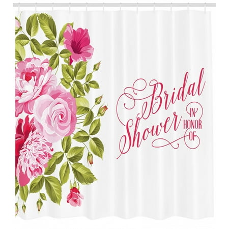 Bridal Shower Decorations Shower Curtain Shabby Chic Flowers