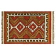 thumbnail image 4 of Kilim Wool Jute Rug – Handwoven Southwestern Area Rug with Tribal Geometric Pattern & Fringe 9 X 12  FEET, 4 of 7