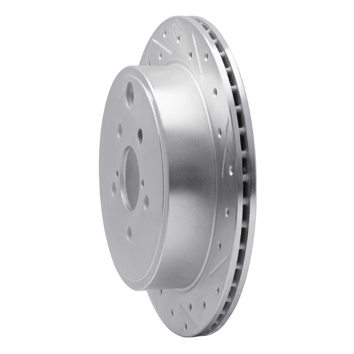 Dynamic Friction Company 631-13023R DFC Brake Rotor - Drilled And Slotted - Silver