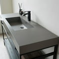 thumbnail image 4 of Vinnova Design Rectangular Grey Finish Composite Granite Stone Console Bathroom Vanity Sink, 4 of 6