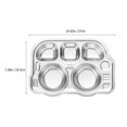 thumbnail image 3 of FELTECHELECTR Plato de cena Plato de desayuno de cocina Plato de comida de cantina Plato de comida dividida Elemento esencial de cocina, 3 of 5