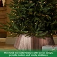 thumbnail image 6 of (2 pack) Ayieyill 28" Christmas Tree Collar,  Christmas Tree Collar Basket Skirt for Large Christmas Tree, Tree Skirt Accessory | Bronze | Metal, 6 of 9