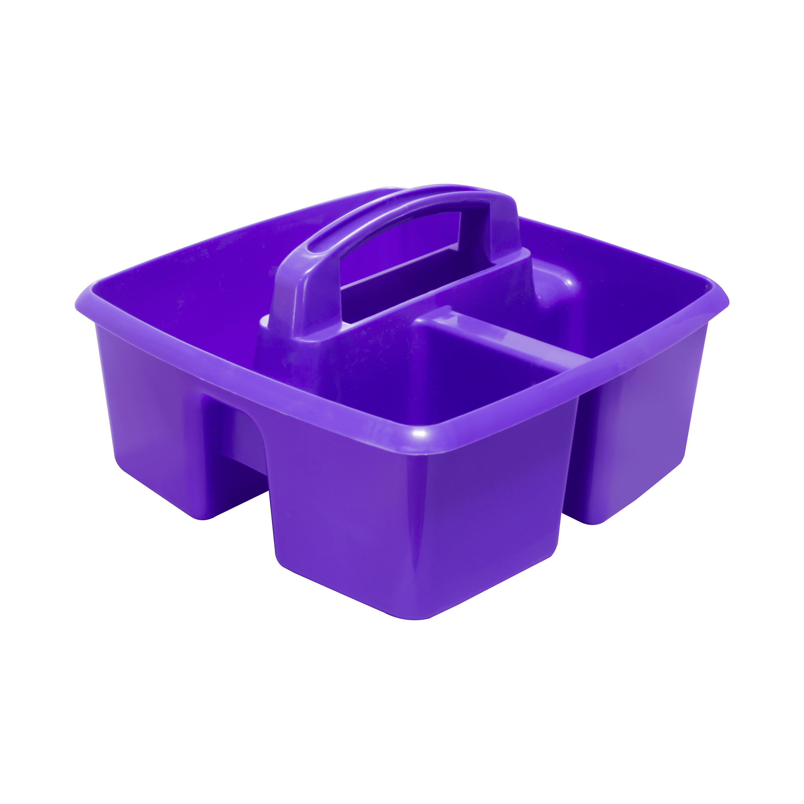 Storex Plastic Desktop Organizer Caddy with Handle, Blue, 6 Storex Plastic Desktop Organizer Caddy with Handle, Blue, 6