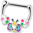 thumbnail image 3 of Body Candy 16G 316L Stainless Steel Septum Jewelry Butterfly Love Bug Tragus Cartilage Clicker 8mm, 3 of 6