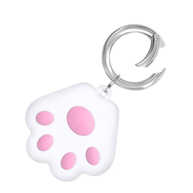 Funda de silicona compatible con dibujos de pata de gato protectora Rosa