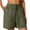 Army Green, variant on IDALL Athletic Shorts for Women Linen Shorts Womens Casual Solid Side Pockets Pants Shorts Elastic Waist Pockets Daily Shorts Summer Shorts Lounge Shorts Women Army Green L