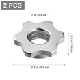 thumbnail image 2 of Beaupretty 2Pcs Durable Silver Barbell Nuts Double Lock Screw Clamp for Home Gym Use, 2 of 8