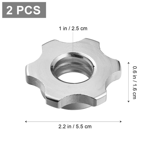 ibasenice Barbell Connectors Dumbbell Collars Locks Silver 1 Set