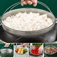 thumbnail image 6 of Stainless Steel Steamer Basket for Cooking - Multi-Use Food Steamer Insert, Rice Washer, Strainer, Fits 11-12 Inch Pots Pans, 6 of 7