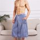 thumbnail image 3 of Toalla de baño Toalla de baño ajustable para hombre con cierre a presión Toalla de baño absorbente súper suave grande con bolsillo 80x150cm, 3 of 5