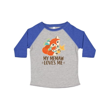 

Inktastic Memaw Loves Me Fox Grandchild Gift Toddler Boy or Toddler Girl T-Shirt