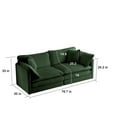 thumbnail image 5 of Chenille For Living Area, 2 With 4 Pillows, Wood Structure, High Fabric, Comfortable Lounge Home, Frame, Textile, Cozy Resting Area, 5 of 5