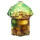 thumbnail image 2 of Mens Casual de Manga Corta Botón Abajo Camisas de Impresión Turndown Cuello Botón Camisa Poliéster, Moda de Verano Superior para Hombres Al Aire Libre, 2 of 4