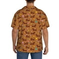 thumbnail image 5 of Xecao offers the Dachshund And Ball for Men's Casual Short-sleeved Shirt, a button-up collared shirt with a pocket, perfect for beach vacations and yacht travel in the XX-Large size., 5 of 7