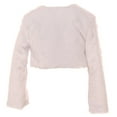 thumbnail image 2 of Big Girls Long Sleeve Fluffy Faux Fur Flower Girls Bolero Jacket Coat Cover Up 6-14 USA White 10 (J21KS54), 2 of 3