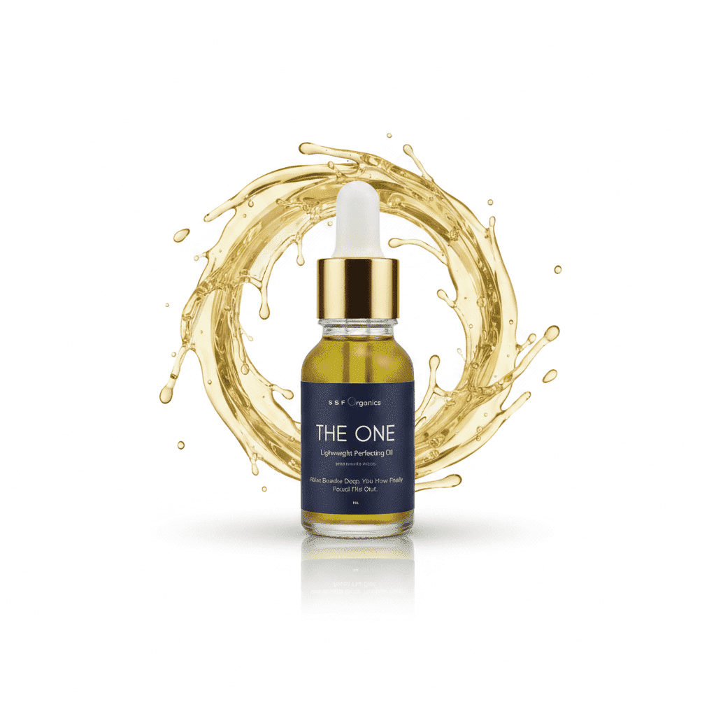 SSF Organics THE ONE- Lightweight Perfecting Facial Oil- Nourishing and Hydrating Oil Blend to Restore Natural Glow. Jojoba, Rosehip, Blue Tansy