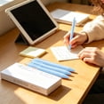 thumbnail image 6 of Press Pen Set 5 Pack | Blue | 10ml Smooth Writing Pens | Retractable Ink Pens for Office, Journaling, and Daily Notes, 6 of 6