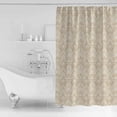 thumbnail image 4 of 60x72 Inch Shower Curtains for Bathroom Beige Baroque Fabric Bath Curtain Decor Retro Farmhouse Abstract Scroll Floral Waterproof Restroom Curtains Shower Set Accessories with 12 Hooks 60 Inch, 4 of 6