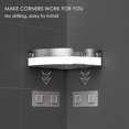thumbnail image 2 of 2-Pack Corner Shower Caddy Shelves - Bathroom Storage Organizers for Shampoo, Conditioner, Soap, and More - Removable, No-Drill Design for Easy Instal, 2 of 4