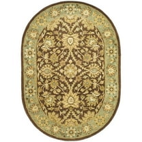 SAFAVIEH Antiquity Beaumont Oriental Area Rug, Chocolate/Blue, 7'6" x 9'6" Oval